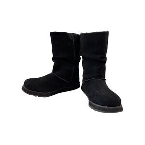 Skechers Womens Black Suede Winter Boots Sz 9 SKU 9001